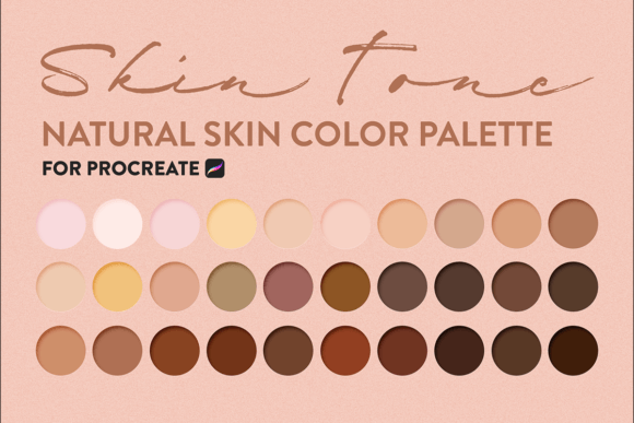 30 Natural Skin Tones for Procreate: A Designer's Guide