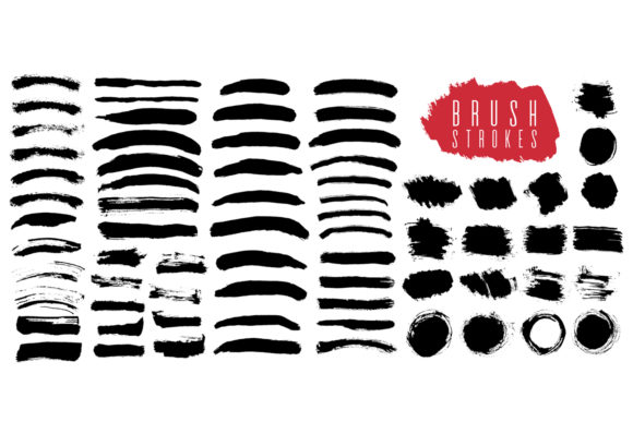 Brush Set Black Color: A Versatile Graphic for Bold Design
