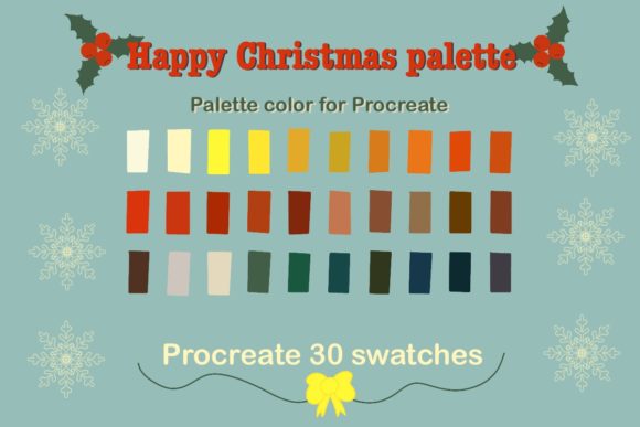 Effortless Festive Design: The Happy Christmas Color Palette for Procreate