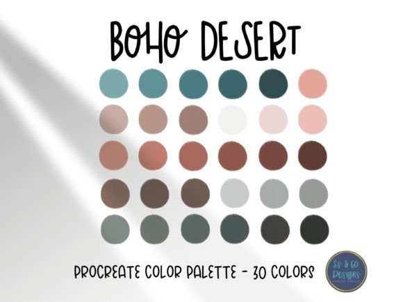 Embrace Earthy Elegance with the Boho Desert Procreate Color Palette