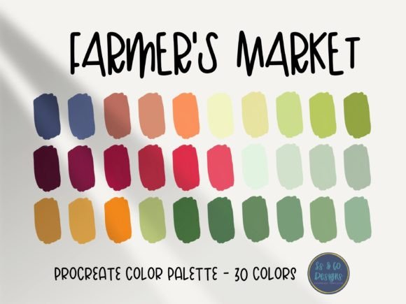 Farmers' Market Procreate Color Palette: A Fresh Take on Digital Design