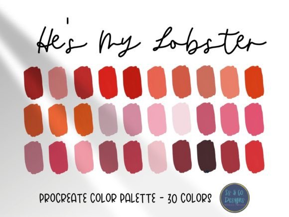 He's Her Lobster Procreate Color Palette: Perfect Your Projects