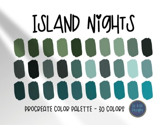 Island Nights Procreate Color Palette: Capture Tropical Dusk