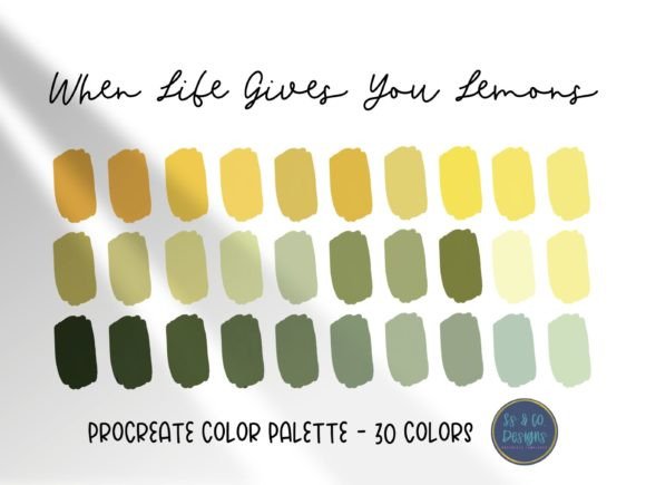 Lemons Procreate Color Palette: Fresh Hues for Your Digital Art