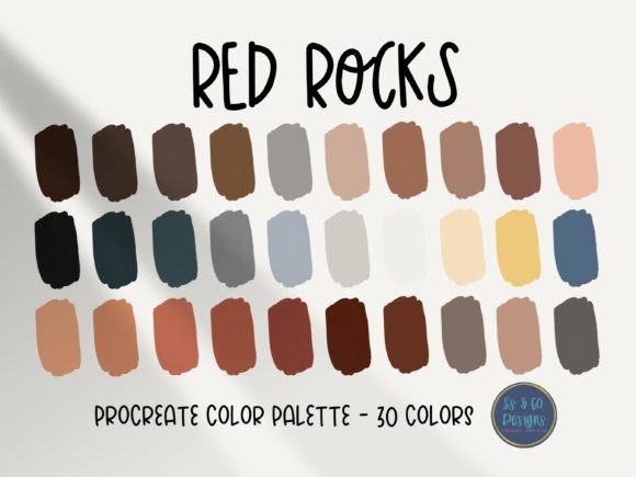 Red Rocks Procreate Color Palette: Capture Desert Landscapes
