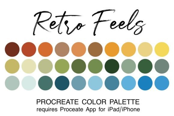 Retro Feels Procreate Color Palette: Warm Nostalgia for Modern Design
