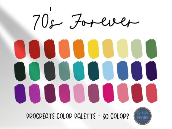Revive Your Art with the 70's Forever Procreate Color Palette