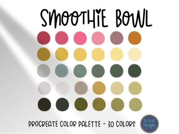 Smoothie Bowl Procreate Color Palette: Fresh Hues for Digital Artists
