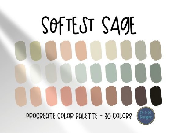 Softest Sage Procreate Color Palette for Gentle Designs