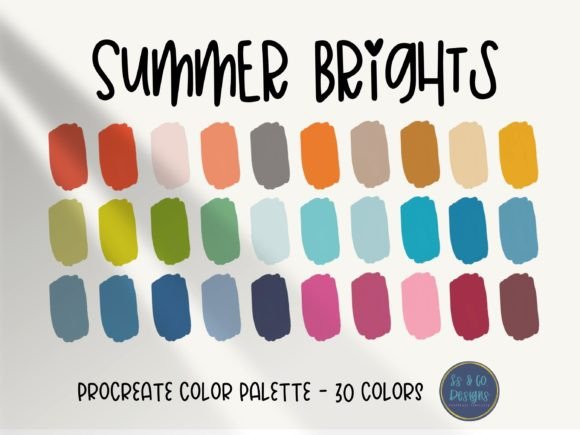 Summer Brights: A Procreate Palette for Vibrant Design