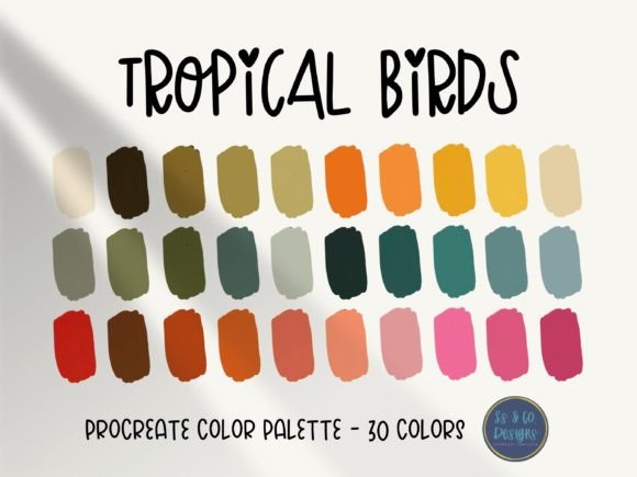 Tropical Birds Procreate Color Palette: Unlock Vibrant Creativity