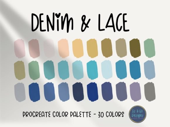 Unleash Creativity with the Denim and Lace Procreate Palette