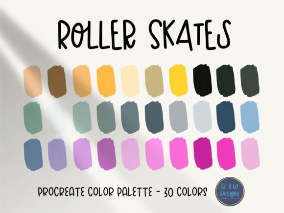Unleash Retro Energy with the Roller Skates Procreate Color Palette