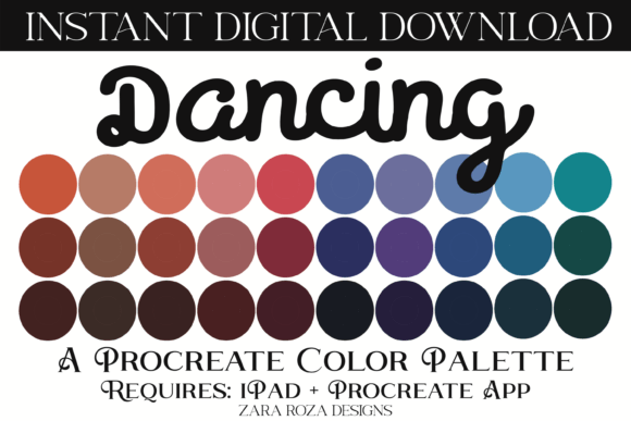 Unlock Enchantment: The Dancing Procreate Color Palette
