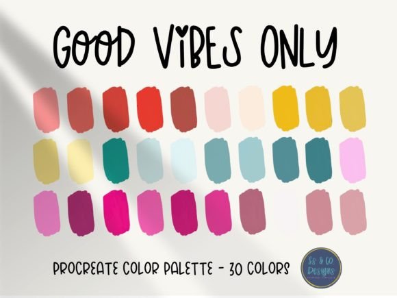 Unlock Your Creative Flow with the Good Vibes Only Procreate Color Palette