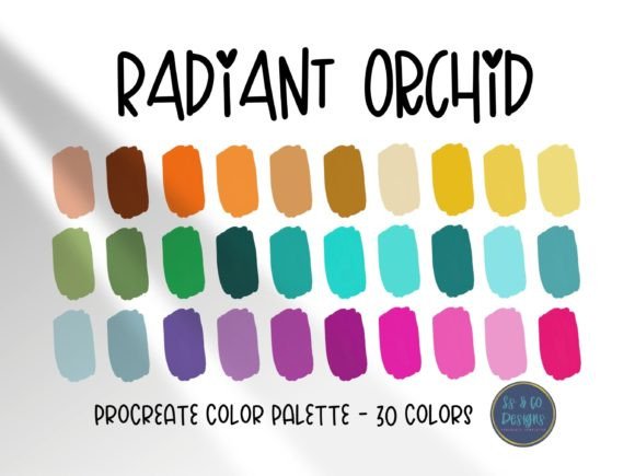 Unlock Your Palette: Designing with Radiant Orchid in Procreate
