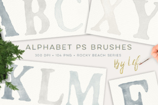 Watercolor Photoshop Brushes: A Neutral, Handpainted Alphabet